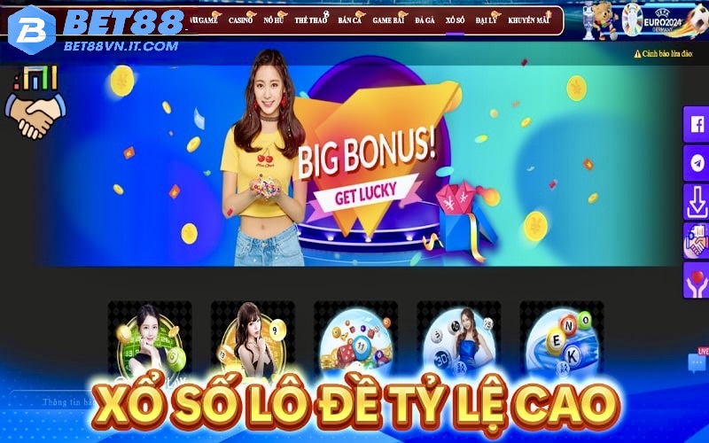 Home xổ số & lô đề tại BET88